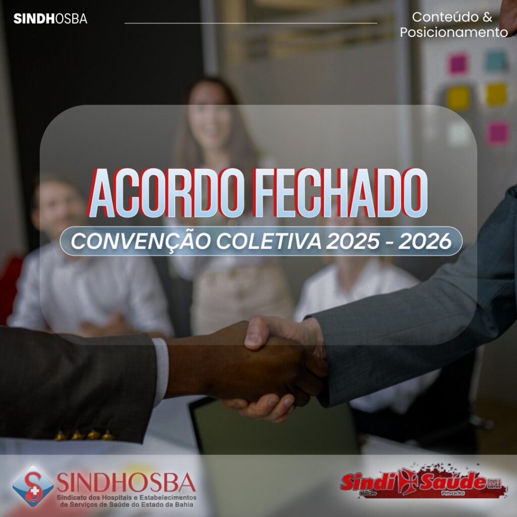 Convenção Coletiva de Trabalho 2025/26 SINDISAÚDE assinada!